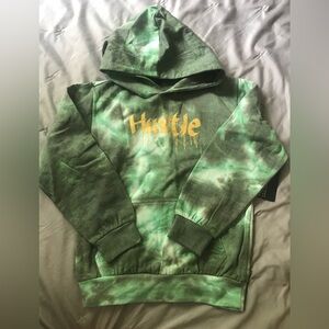Green Tie-Dye Kids Hoodie